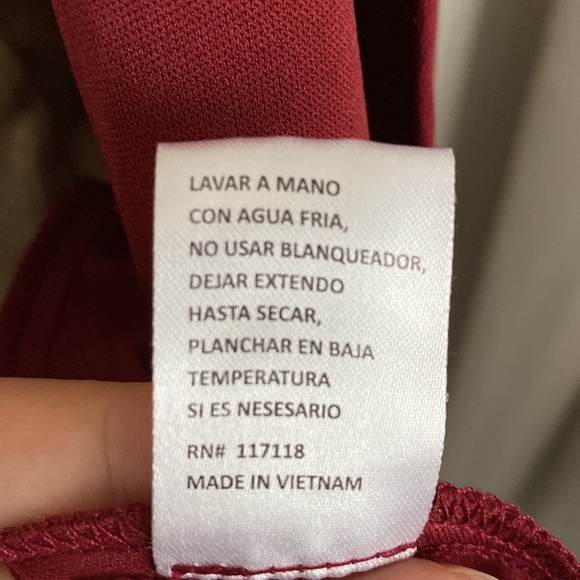 Burgundy wrap dress - Picture 12 of 14